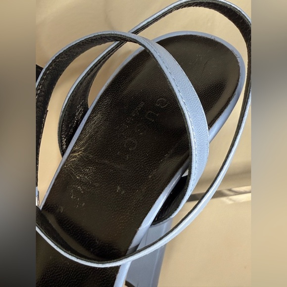 Gucci Studded Platform Sandals Baby Blue Size 37 - Picture 9 of 14